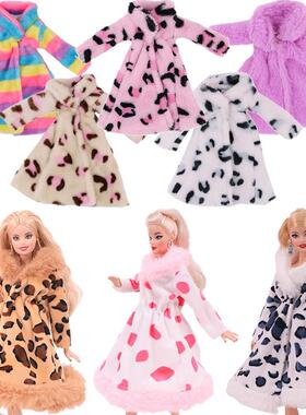Barbies Dress 2 Pcs/Set (Free Shipping)=1 Plush Coat + 1 Hig