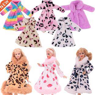 Barbies Dress 2 Pcs/Set (Free Shipping)=1 Plush Coat + 1 Hig