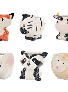 Animal Cactus Succulent Ceramic Pot Planters Cute Office