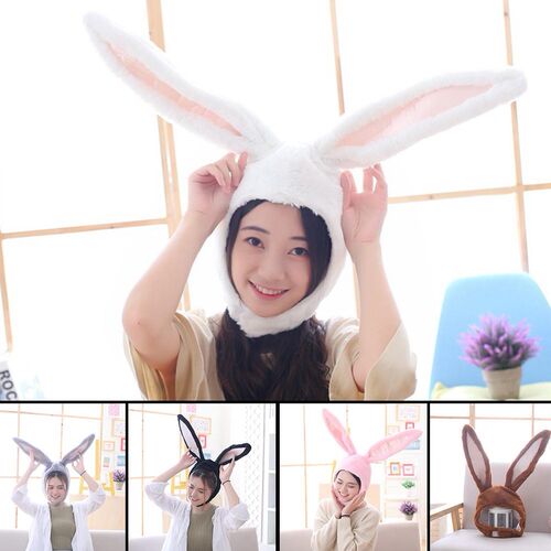 Halloween Cute Girls Plush Rabbit Bunny Ears Hat Earflap Cap