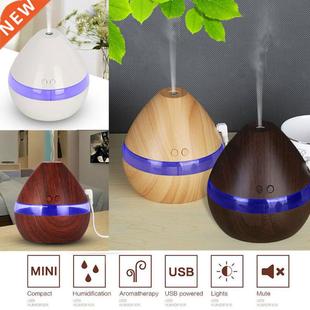 300ML Air Humidifier Essential Oil Diffuser wood grain Aroma