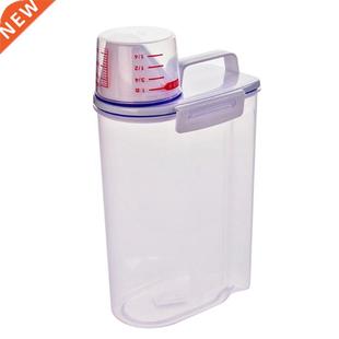 Rice Beans Stoarge Jar With Measuring Cup Refrigerator Food