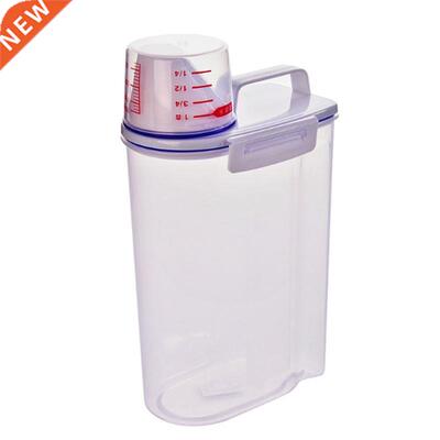 Rice Beans Stoarge Jar With Measuring Cup Refrigerator Food