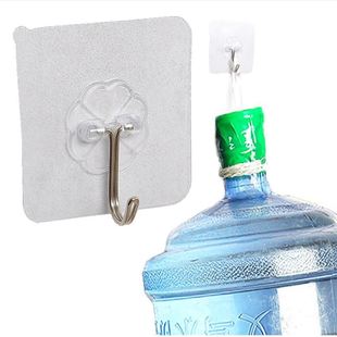 20Pcs Transparent Wall Hooks Waterproof Oilproof Self Adhesi