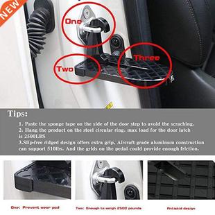 2 in 1 Foldable Car Door Step Latch Hook Stepping Ladder Min