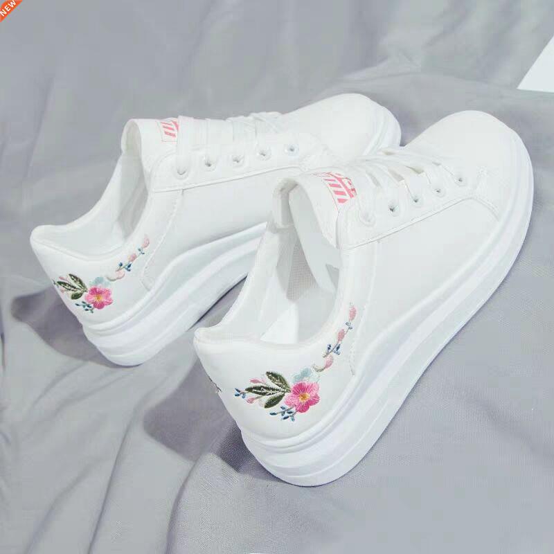 Woman shoes spring White comfortable Sneakers Breathable Fla