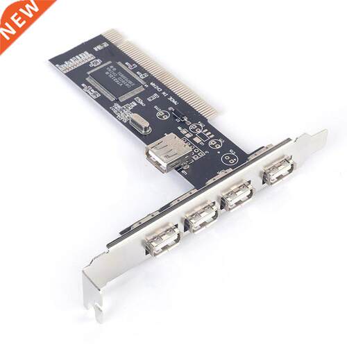 USB 2.0 4 Port 480Mbps High Speed VIA HUB PCI Controller Car