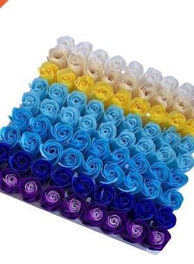 81Pcs Color Mxng Rose Bath Body Flower Floral Soap Scented