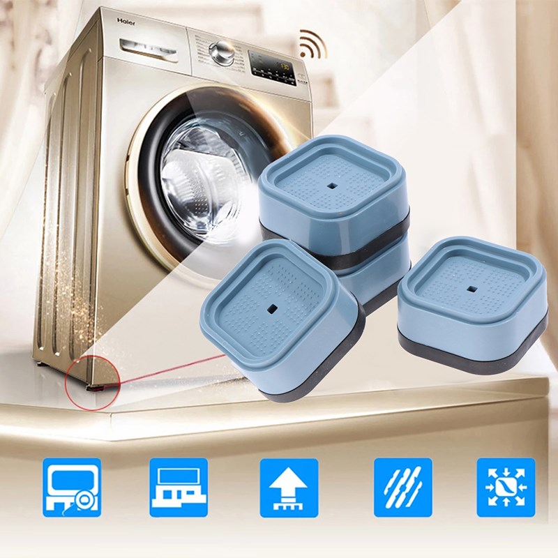 4Pcs Washing Machine Rubber Mat Anti-Vibration Pad Universal