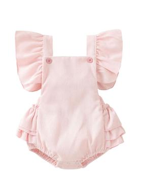 0-24M Newborn Baby Girls Summer Romper Cute Fly Sleeve Bac