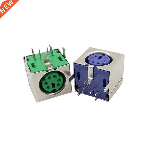 2Pcs PS/2 PS 2 6 Pins Female Socket Jack Connector Keyboard