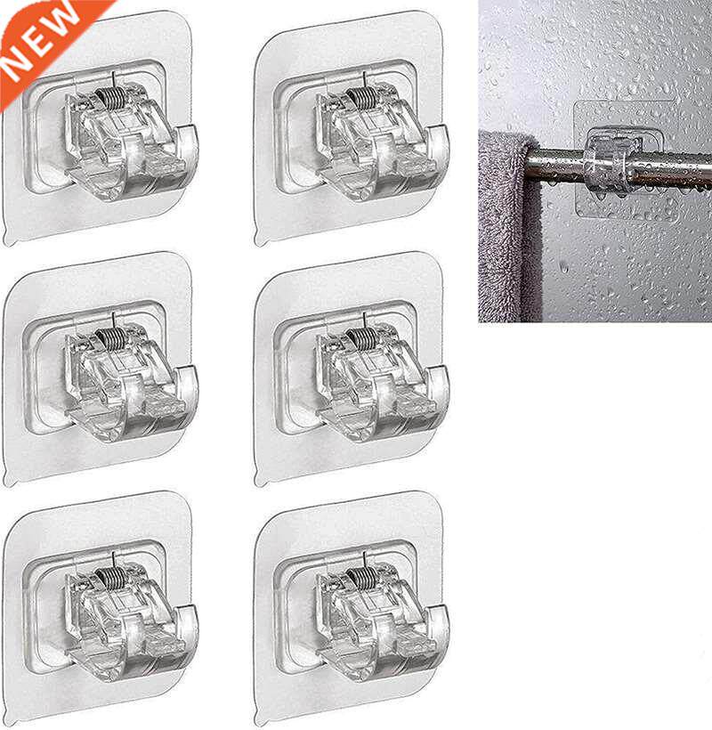 strong wall hooks self adhesive curtain rod holder wall brac