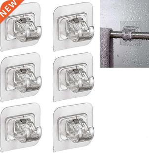 Strong Wall Hooks Self Adhesive Curtain Rod Holder Wall Brac