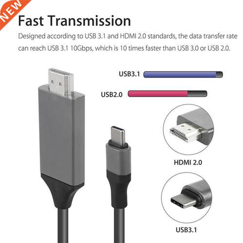HDMI Cable Type-C USB-C to HDMI HDTV 4K Cable For Samsung fo
