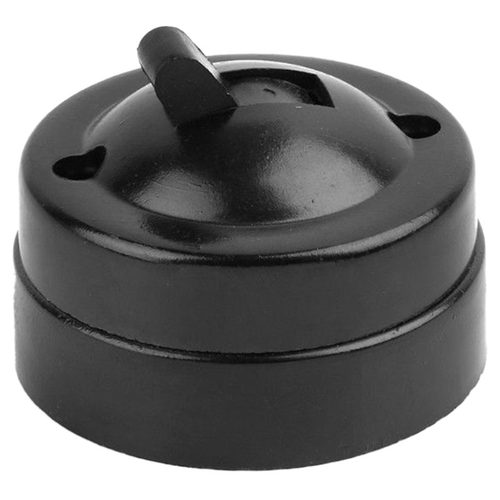 6Pcs Retro Toggle Switch Flat Round Surface Mounted Single C