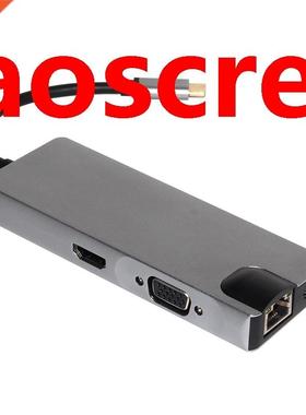 8 in 1 Laptop Docking Station Power Adapter USB Hub Type C t