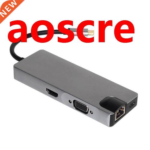 8 in 1 Laptop Docking Station Power Adapter USB Hub Type C t