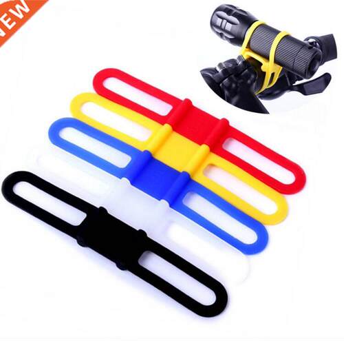 Cycling Light Holder Bicycle Handlebar Silicone Strap Band P