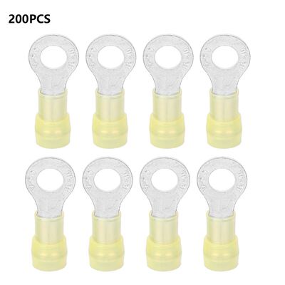 200Pcs Cold Pressed Terminal O-Type RNY5.5-6D Copper Wire Cr