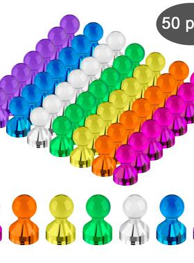 50Pcs/Set 11*17mm Fridge Magnetic Thumbtack Noticeboard Skit