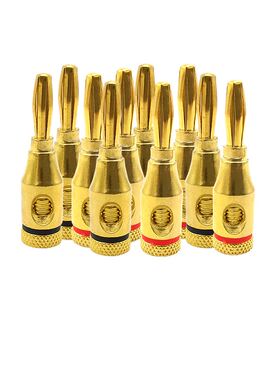 2/4/10Pcs 4mm Speaker Cable 24k Gold-Plated Plug Connector M