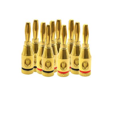 2/4/10Pcs 4mm Speaker Cable 24k Gold-Plated Plug Connector M