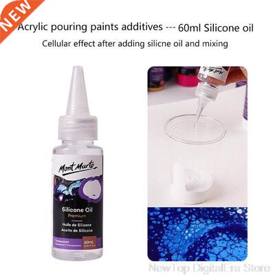 60ML Pigment Acrylic Paint Pouring Medium Silicone Oil For A