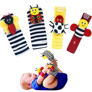 Baby Musical Rattles Toy Infant Hand Wrist Bell Foot Rattles