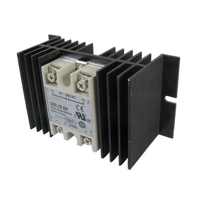 DC to AC Solid State Relay SSR-25DA 25A 3-32V 24-380V + Alum