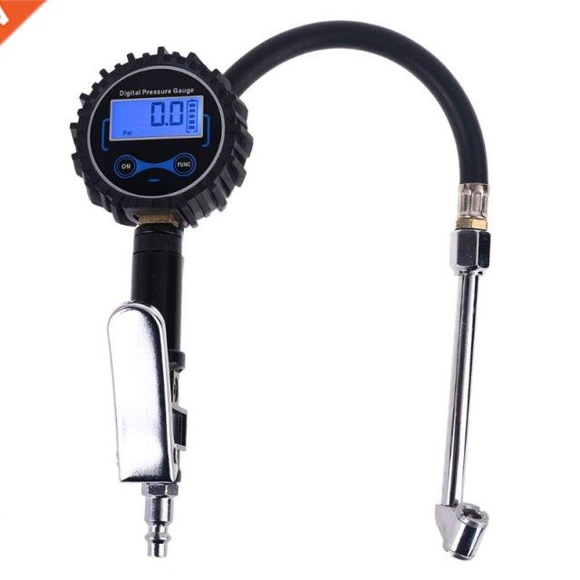 Dgtal Tre nflator Pressure Gauge wth Dual Head Ar Chuc