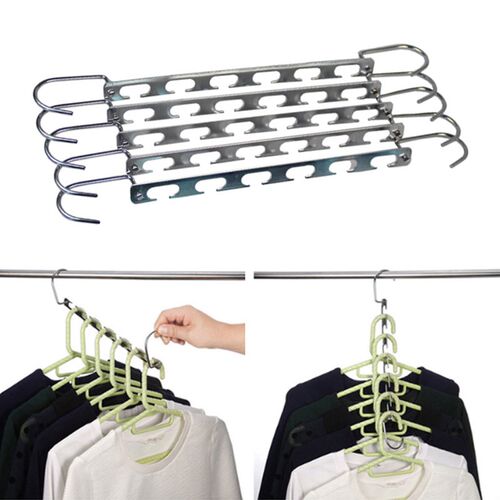 Magic Metal Clothes Hook Drying Rack 6 Hole Hook Hanger Mult