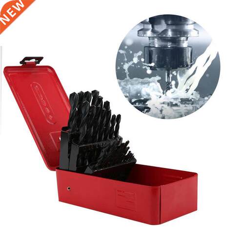 25pcs HSS Drill Bit Kit High-Speed Steel Straight Shank Twis