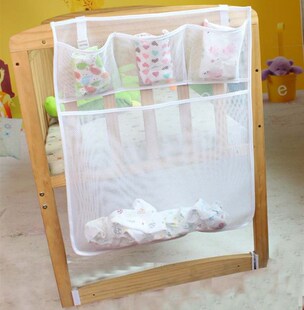 Baby Cot Bed Hanging Storage Bag Crib Organizer Net Toy Dia