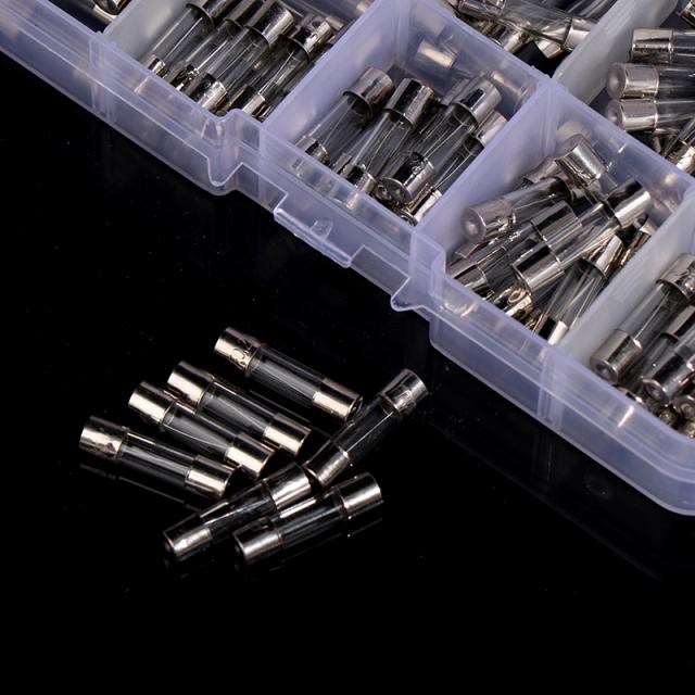 100pcs 5x20mm DIY Quick Blow Glass Tube Fast-blow Fuses  Ass - 实物图