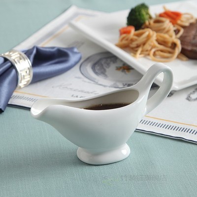 1 Pcs Boats Beefsteak Gravy Sauce Boat Container Plate Table