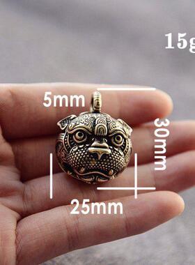 Brass big-eyed brave bell head-driven antiques and old acces