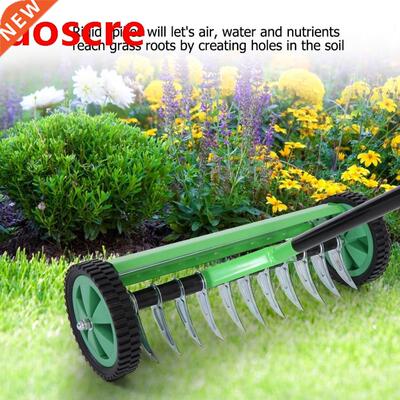 Outdoor Garden Lawn Aerator with Long Handle Spike Type Heav