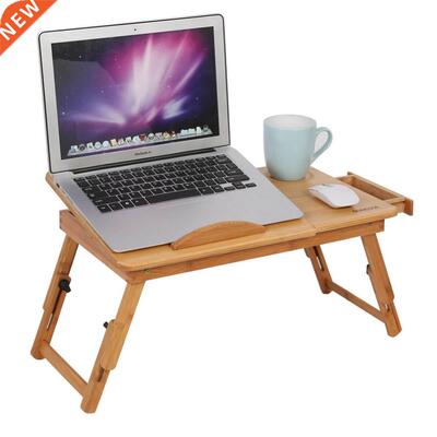 Adjustable Bamboo Laptop Bed Desk Brackets Rack Shelf Dormit