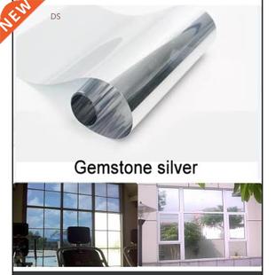 40cmx1m Waterproof Window Film One Way Mirror Silver Insulat