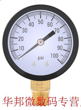0-100PSI 1/4 BSPT Pressure Gauge Manometer Water Oil Air Pre