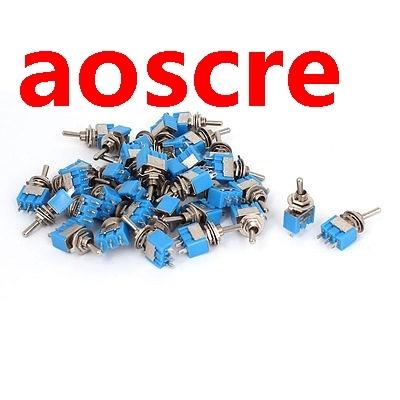 AC 2A/250V 6A/125V SPDT ON/ON 6mm Thread 3 Terminals Toggl