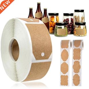 300pcs/roll Brown Label Stickers Reusable Waterproof Sticker