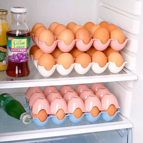 15 Grid Egg Storage Box Plastic Refrigerator Storage Egg Con