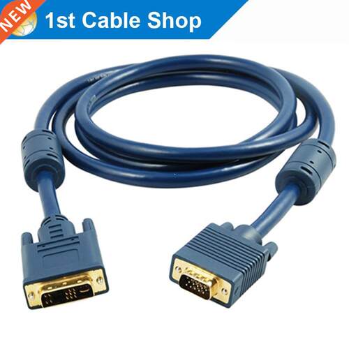 3M DVI to VGA Monitor Cable DVI 18+1 male to VGA male gold-p