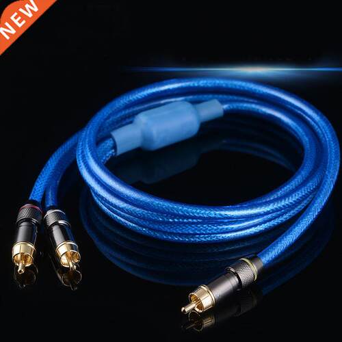 RCA Plug to 2X RCA Plug Audio Plug Video Wire Cable Connecto