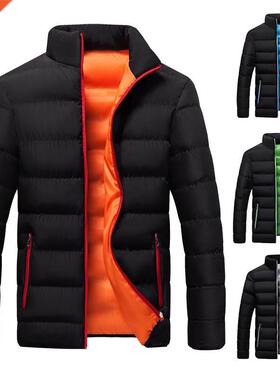 Winter Jacket with Stand Collar for Men and Women, Thick War