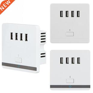 220V to 5V Socket Wth Swtch 4 USB Led Port Wall Charger Ou