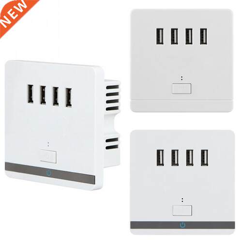 220V to 5V Socket Wth Swtch 4 USB Led Port Wall Charger Ou