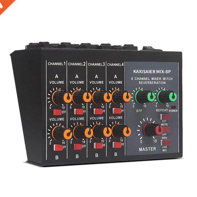Karaoke Mixer Professional 8 Channel Studio Audio DJ Mixing图片