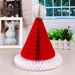 Christmas Decorations Honeycomb Santa Claus Hats Hanging Chr